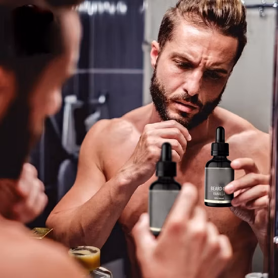 Aceites de jojoba y argán OEM de marca privada, aceite para barba para hombres, tratamiento de mantenimiento de bigote, aceite para barba