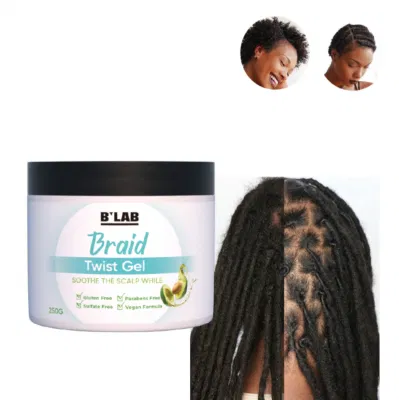 Extensiones de trenzas de borde MOQ bajo OEM para gel de trenza de cabello natural relajado de África